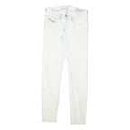 DIESEL Womens Slim Skinny Jeans White Denim Cotton Blend W28 L29 Stylish