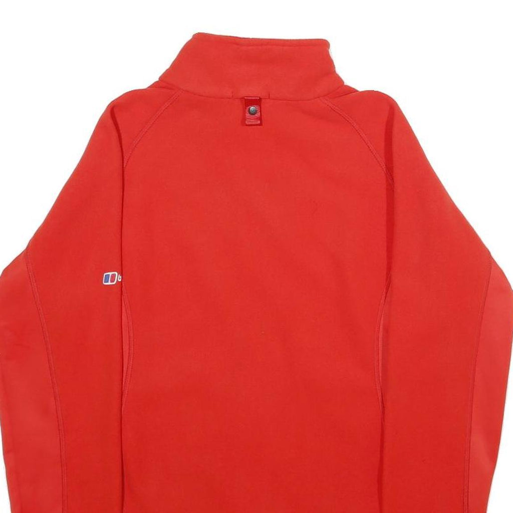 BERGHAUS Womens Red Jacket UK 14 Polyester Plain Zip Outdoor Activewear