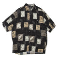 ST.JOHN'S BAY Mens Hawaiian Shirt Black Floral XL