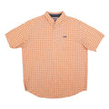 CHAPS Mens Orange & Cream Check Shirt XL Button Down Casual Summer Wear