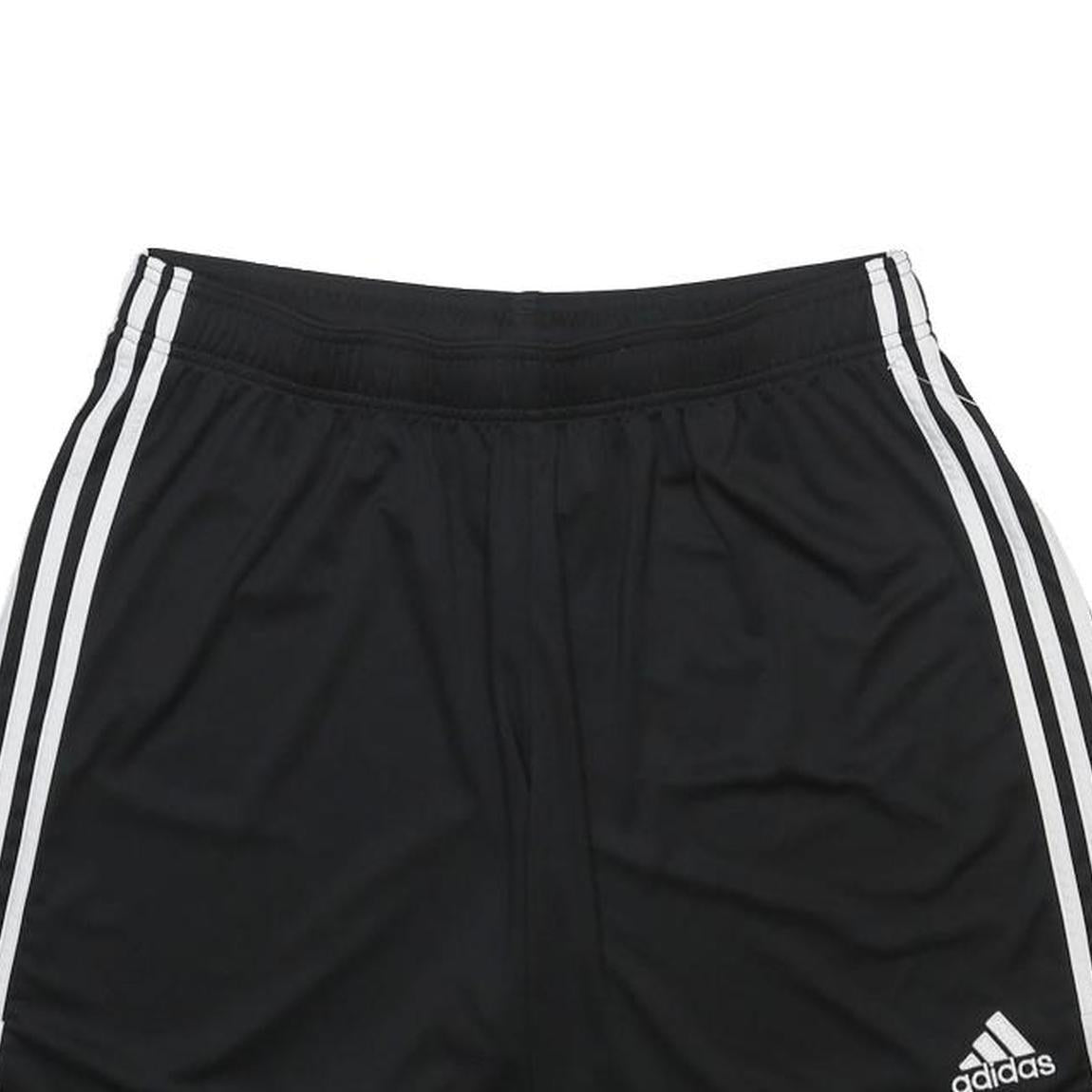 ADIDAS Mens Black & White Sports Shorts XL W30 Breathable Polyester