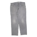 CARHARTT Mens Regular Fit Grey Denim Jeans W36 L32 Comfortable Durable Cotton