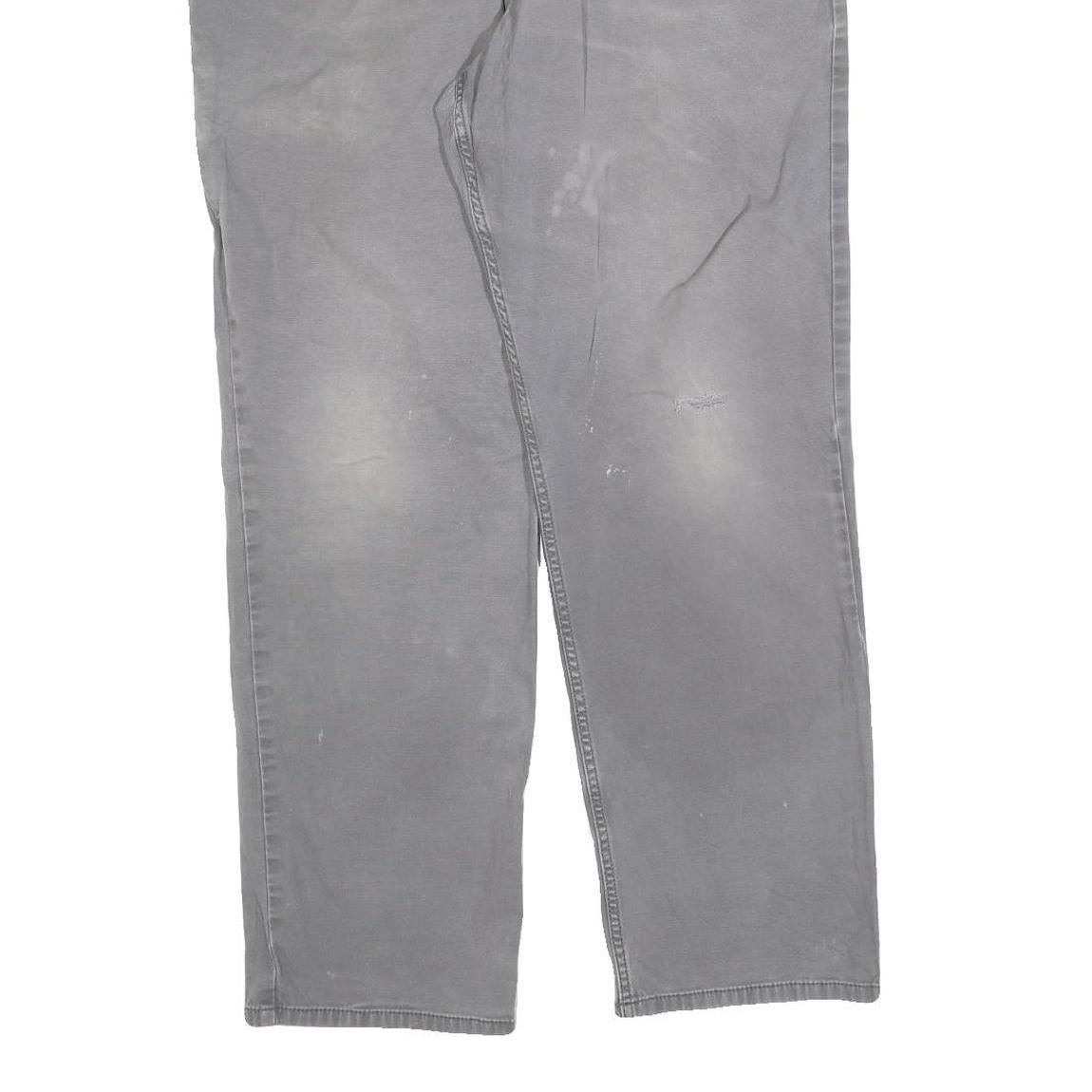 CARHARTT Mens Regular Fit Grey Denim Jeans W36 L32 Comfortable Durable Cotton