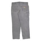 CARHARTT Mens Regular Fit Grey Denim Jeans W36 L32 Comfortable Durable Cotton