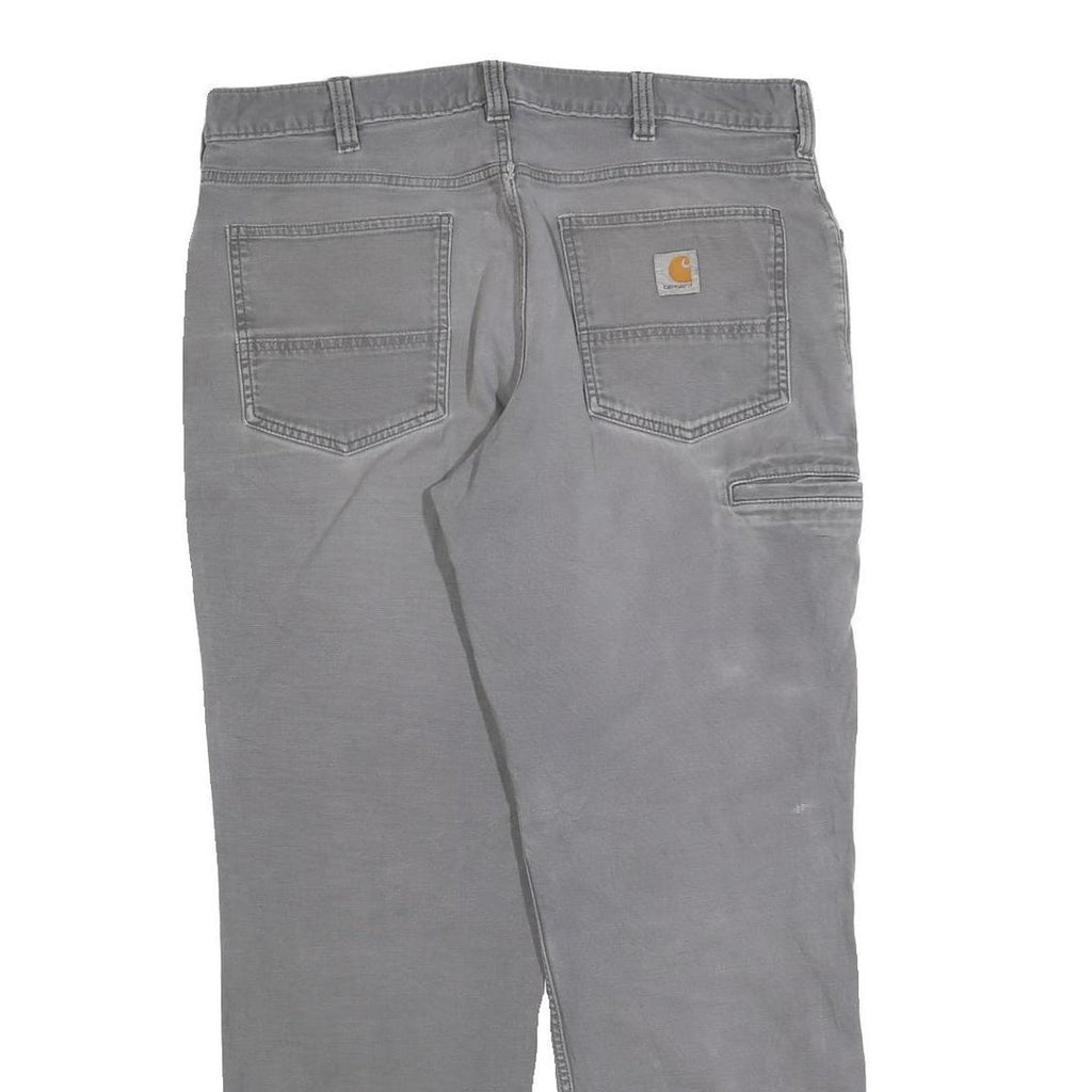CARHARTT Mens Regular Fit Grey Denim Jeans W36 L32 Comfortable Durable Cotton
