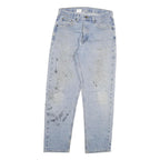 CARHARTT Mens Jeans Light Blue Regular Straight Denim Stone Wash W32 L32 Casual