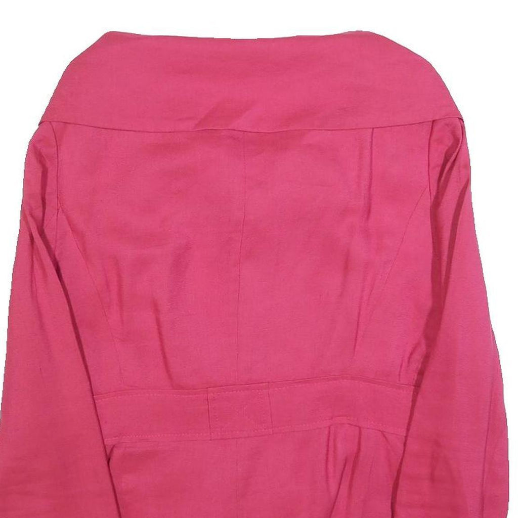 ZARA WOMAN Womens Pink Jacket M Polyester Blend Zip Plain Stylish Drawstring