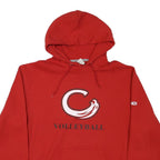 RUSSELL ATHLETIC Mens Red Volleyball Pullover Hoodie L Sports Sweatshirt