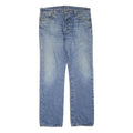 LEVI'S Mens Blue Regular Fit Straight Denim Cotton Blend Jeans W38 L33 Button