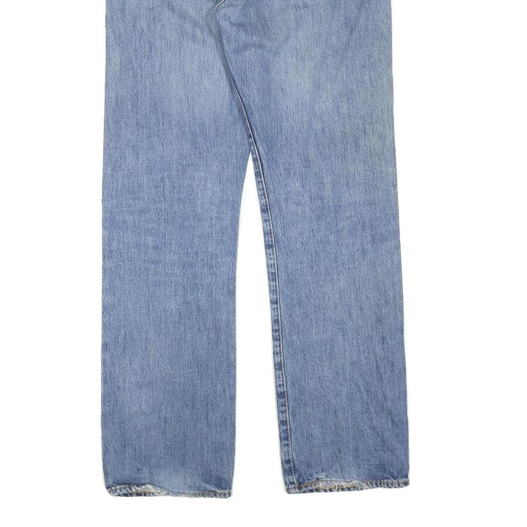 LEVI'S Mens Blue Regular Fit Straight Denim Cotton Blend Jeans W38 L33 Button
