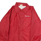 AUBURN Mens Red Ridge Runners Button Jacket S Polyester Printed Paradise Calif