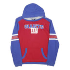 NFL Mens Blue & Red Giants Pullover Hoodie S Cotton Blend Teamwear Casual