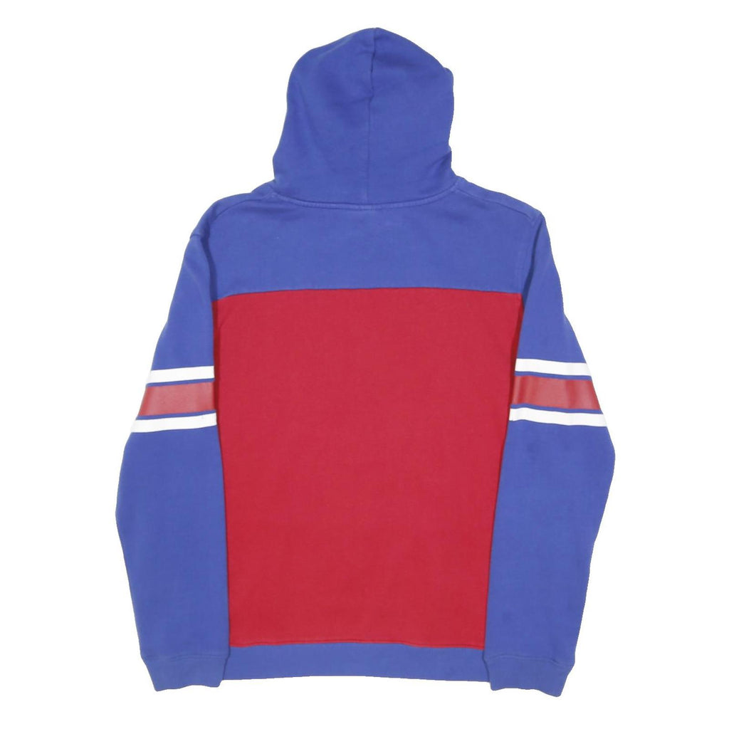 NFL Mens Blue & Red Giants Pullover Hoodie S Cotton Blend Teamwear Casual