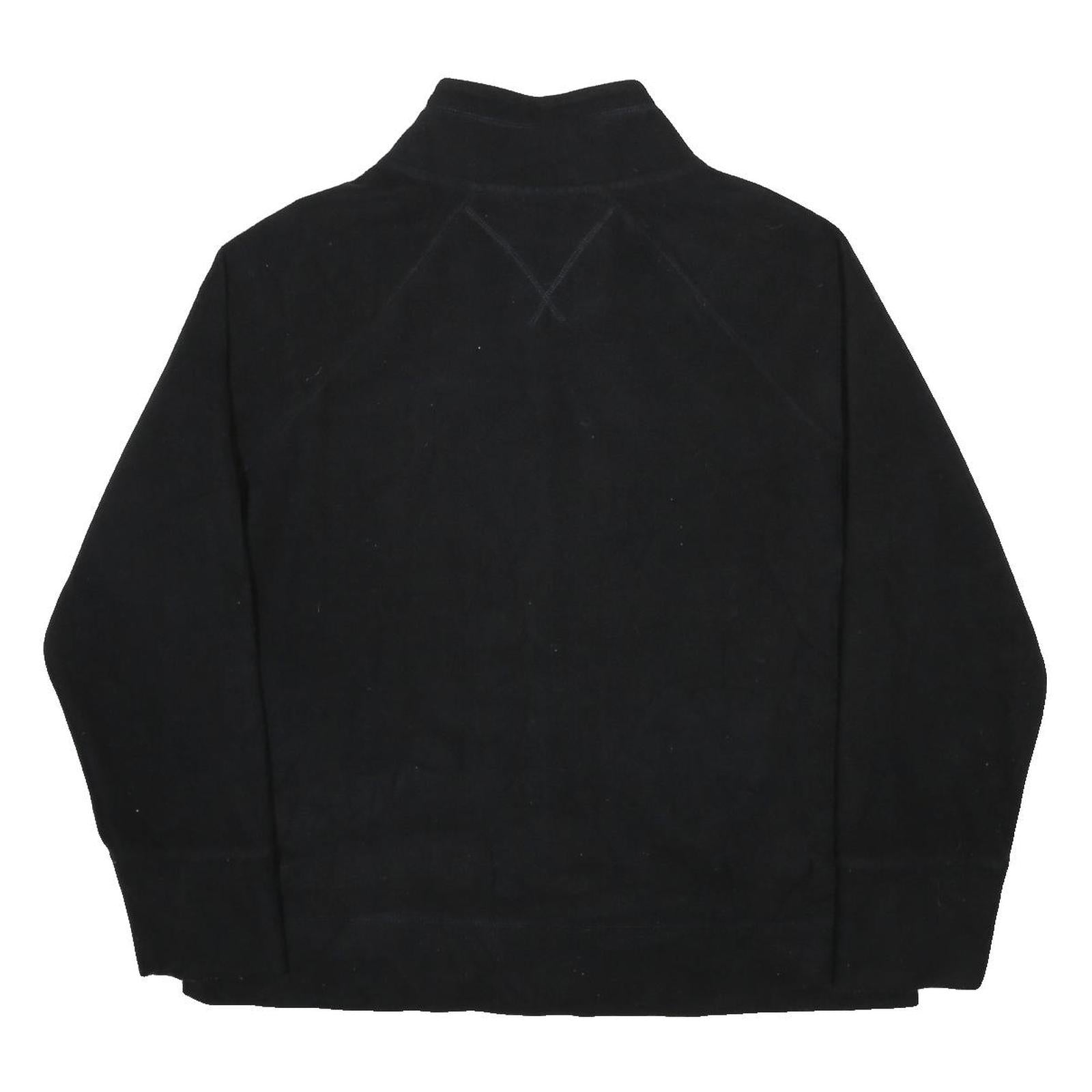TOMMY HILFIGER Womens Black Zip Jacket XL Polyester Casual Activewear Sweatshirt