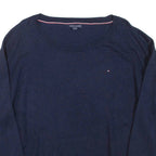 TOMMY HILFIGER Womens Jumper Blue Tight Knit L