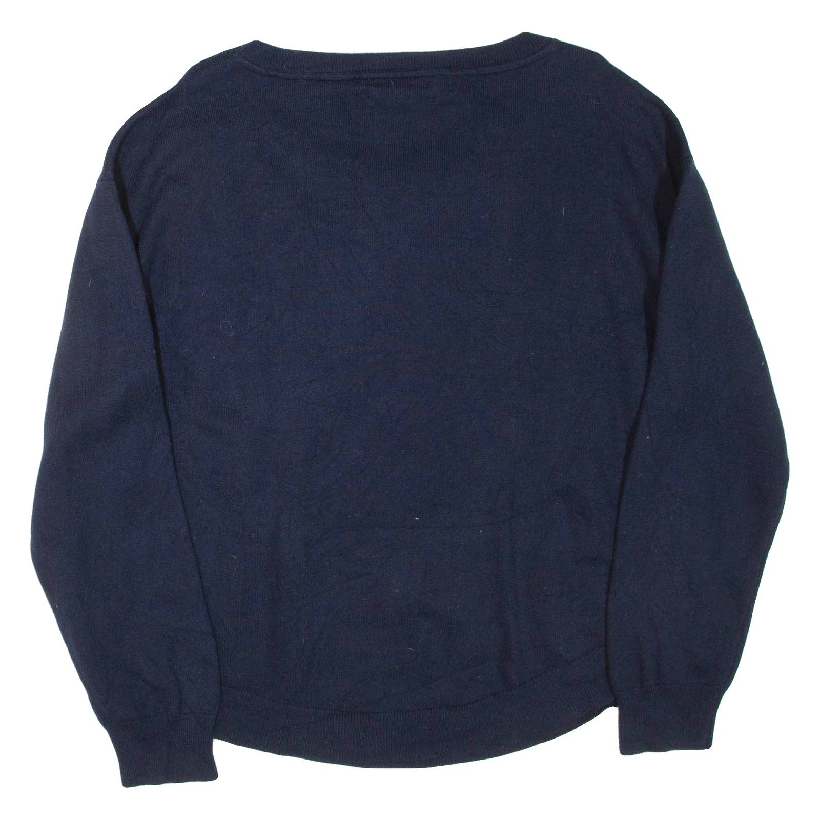 TOMMY HILFIGER Womens Jumper Blue Tight Knit L