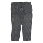 JOSEPH Womens Polyester Blend Black Slim Pattern Trousers W36 L35 Stylish Formal