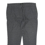 JOSEPH Womens Polyester Blend Black Slim Pattern Trousers W36 L35 Stylish Formal