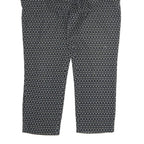 JOSEPH Womens Polyester Blend Black Slim Pattern Trousers W36 L35 Stylish Formal