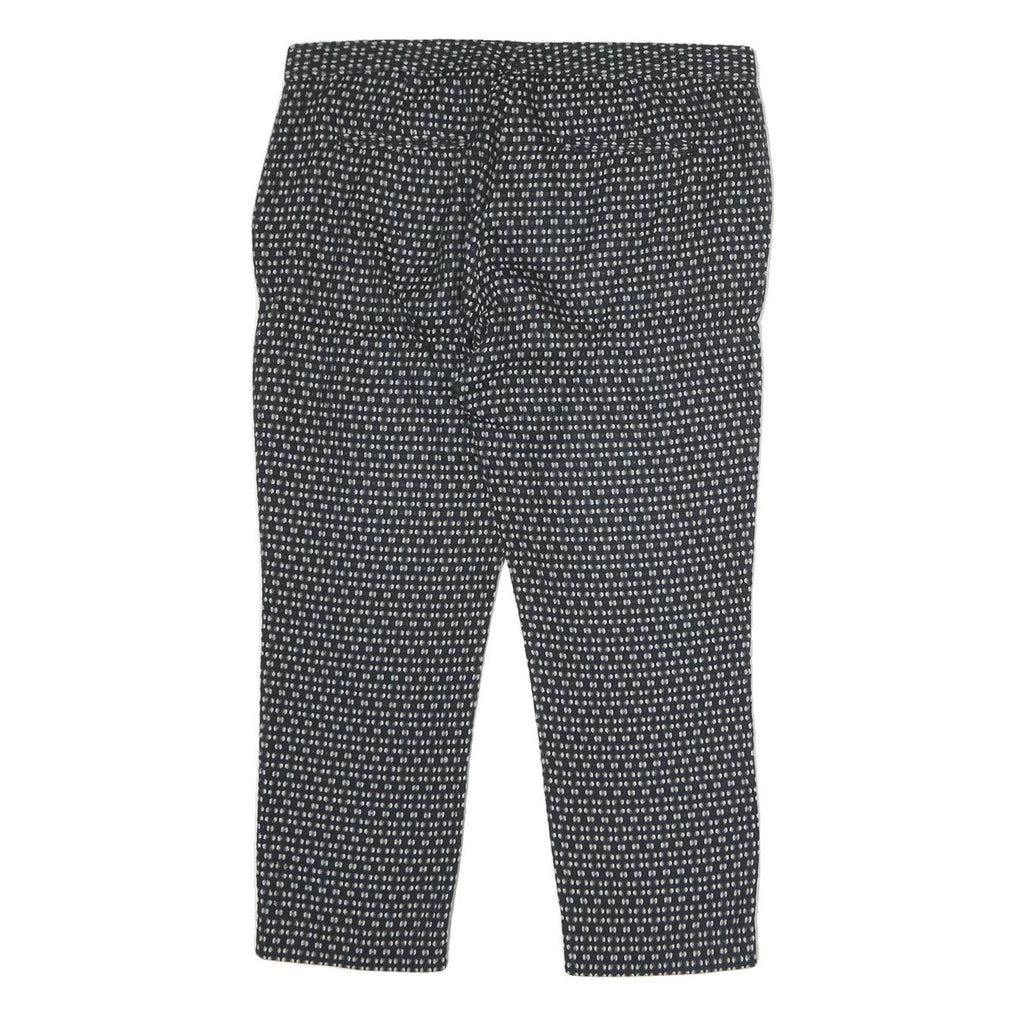 JOSEPH Womens Polyester Blend Black Slim Pattern Trousers W36 L35 Stylish Formal