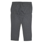 JOSEPH Womens Polyester Blend Black Slim Pattern Trousers W36 L35 Stylish Formal