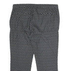 JOSEPH Womens Polyester Blend Black Slim Pattern Trousers W36 L35 Stylish Formal