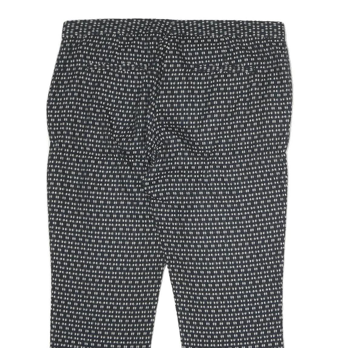 JOSEPH Womens Polyester Blend Black Slim Pattern Trousers W36 L35 Stylish Formal