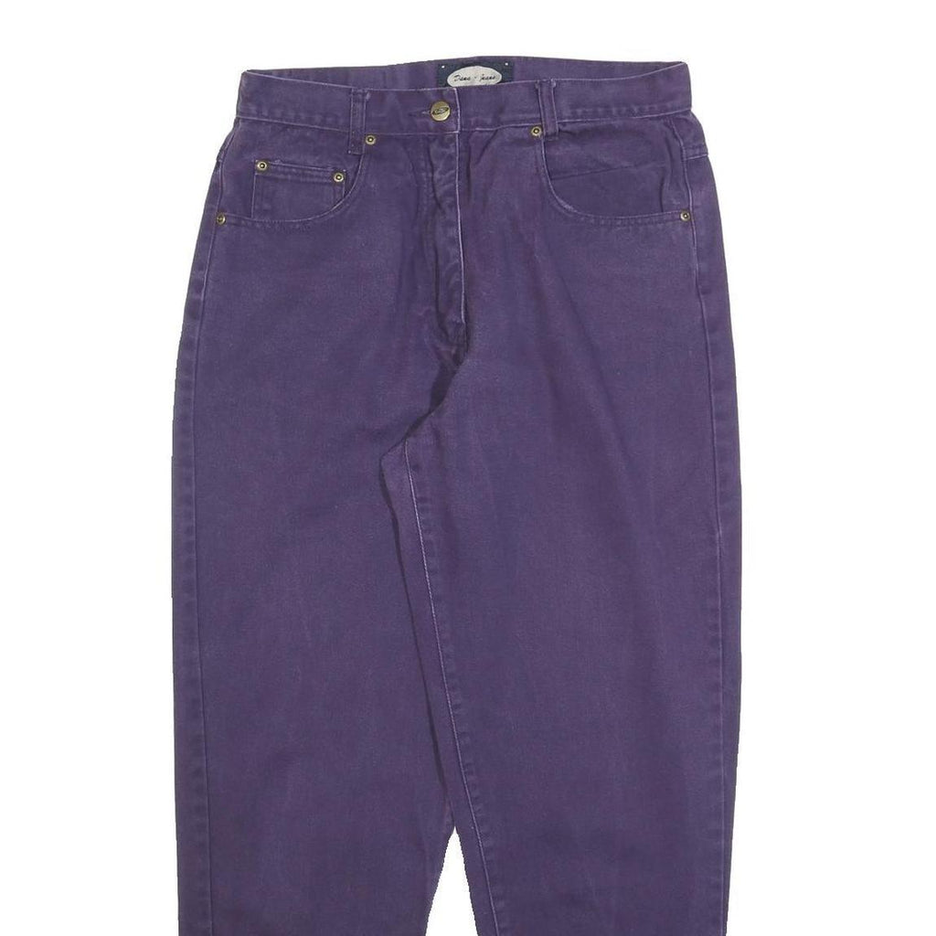 DANA Womens Purple Regular Fit Straight Denim Jeans W30 L28 Classic Cotton Blend