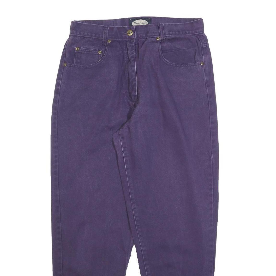 DANA Womens Purple Regular Fit Straight Denim Jeans W30 L28 Classic Cotton Blend