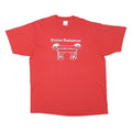 ONEITA Mens Red Divine Redeemer Graphic T-Shirt 2XL Short Sleeve Crew Neck