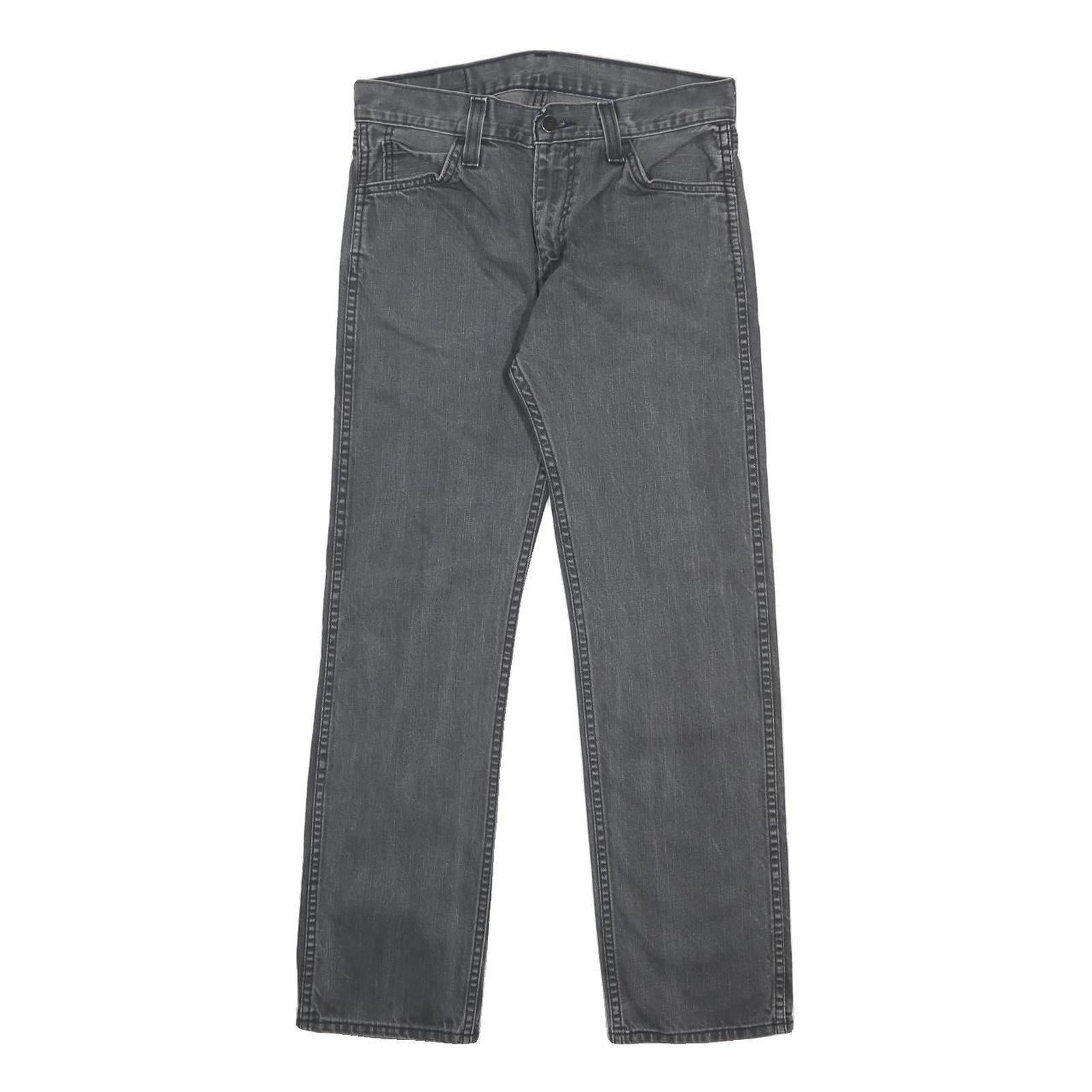LEVI'S 513 Mens Jeans Grey Slim Straight Denim Medium W30 L30 Classic Zip