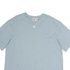 ADIDAS Womens Blue T-Shirt UK 14 Short Sleeve Crew Neck Casual Cotton Top