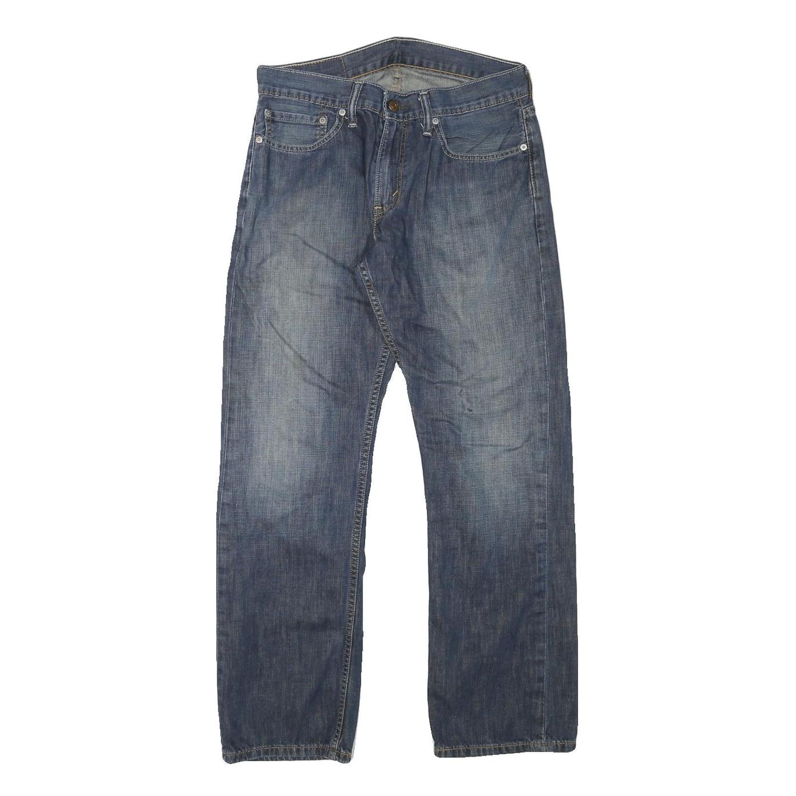 LEVI'S Mens Blue Regular Fit Straight Leg Denim W30 L28 Classic Zip Jeans