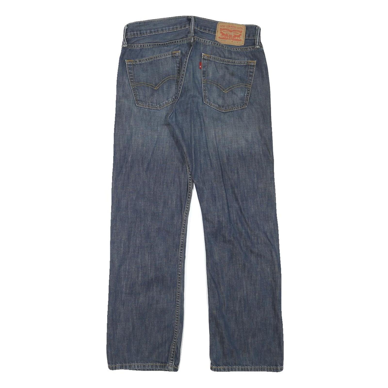 LEVI'S Mens Blue Regular Fit Straight Leg Denim W30 L28 Classic Zip Jeans