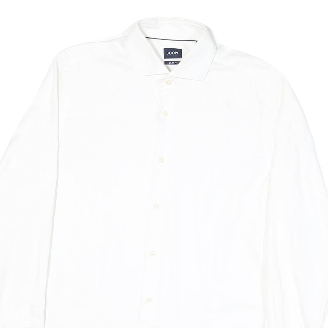 JOOP Mens White Slim Fit Shirt M Cotton Blend Formal Business Casual