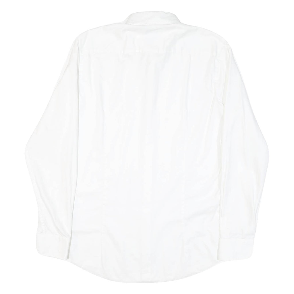 JOOP Mens White Slim Fit Shirt M Cotton Blend Formal Business Casual