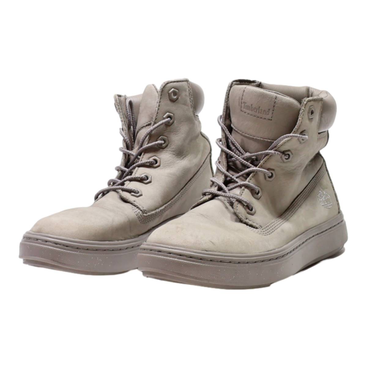TIMBERLAND Lace-Up Boots Grey Leather Womens UK 5