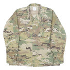 SNC Manufacturing LLC Mens Green Camouflage Cotton Blend Jacket L Military Zip