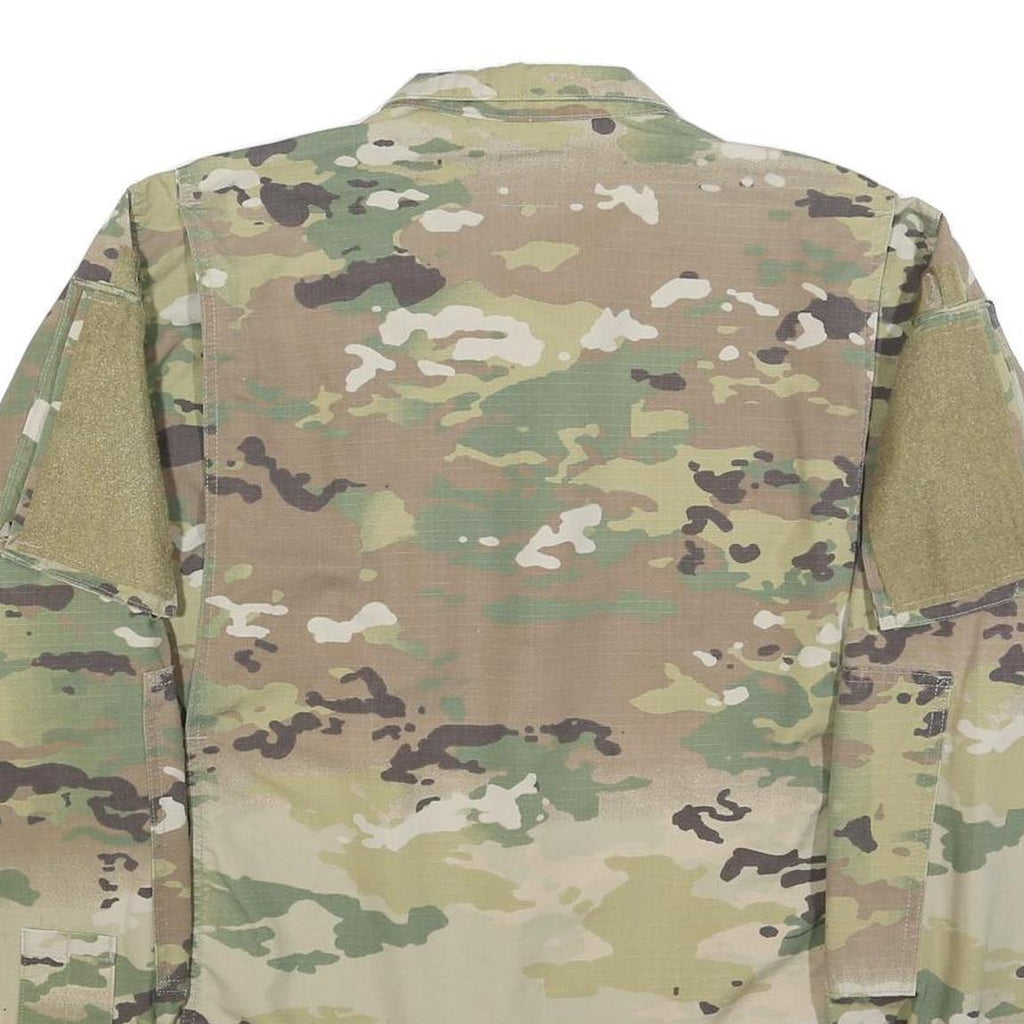 SNC Manufacturing LLC Mens Green Camouflage Cotton Blend Jacket L Military Zip