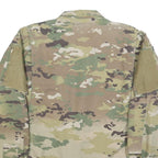 SNC Manufacturing LLC Mens Green Camouflage Cotton Blend Jacket L Military Zip