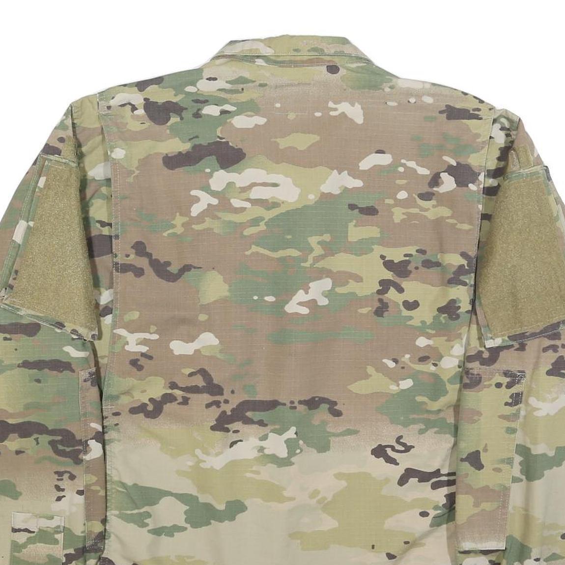 SNC Manufacturing LLC Mens Green Camouflage Cotton Blend Jacket L Military Zip