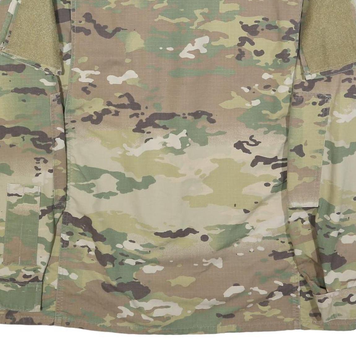 SNC Manufacturing LLC Mens Green Camouflage Cotton Blend Jacket L Military Zip