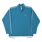ADIDAS Mens Blue & Light Blue Lightweight Zip Jacket M Polyester Blend