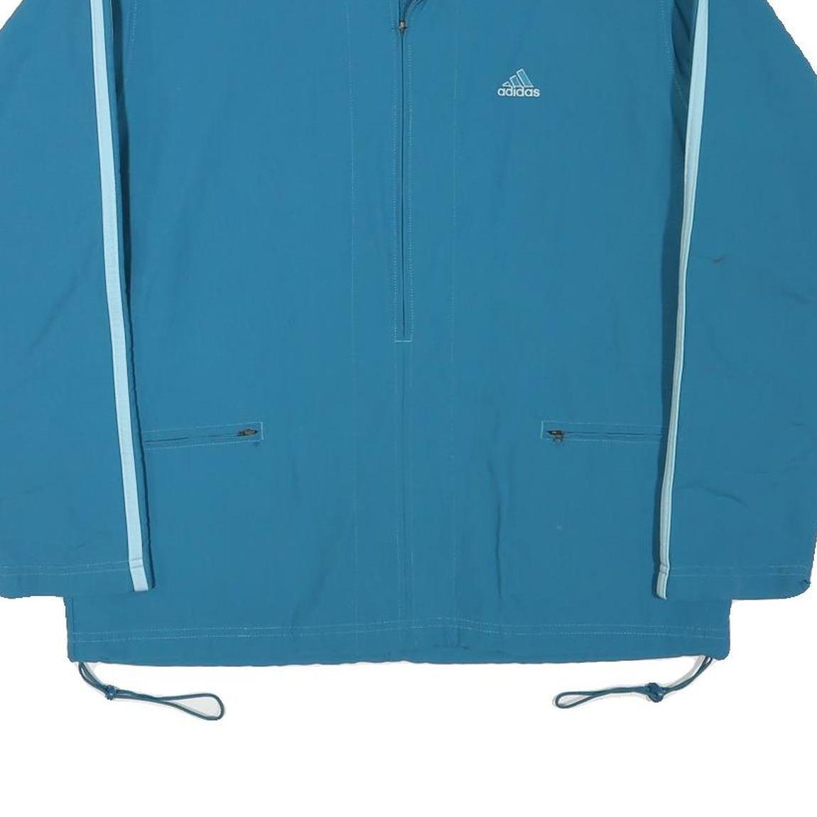 ADIDAS Mens Blue & Light Blue Lightweight Zip Jacket M Polyester Blend