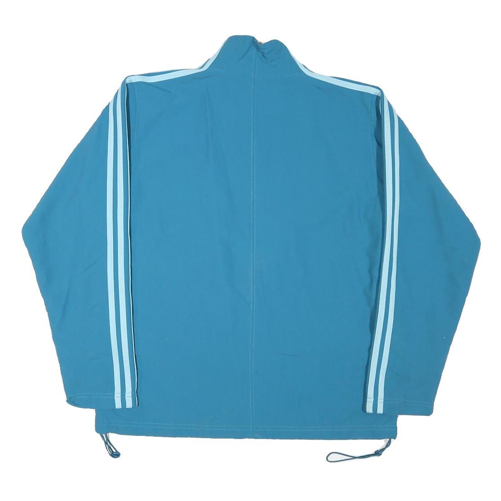 ADIDAS Mens Blue & Light Blue Lightweight Zip Jacket M Polyester Blend