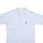 PICKERING Mens Light Blue Polo Shirt M Cotton Button Pocket Plain Casual