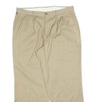 DOCKERS Mens Regular Beige Cotton Blend Trousers W36 L30 Classic Zip Pockets