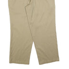DOCKERS Mens Regular Beige Cotton Blend Trousers W36 L30 Classic Zip Pockets