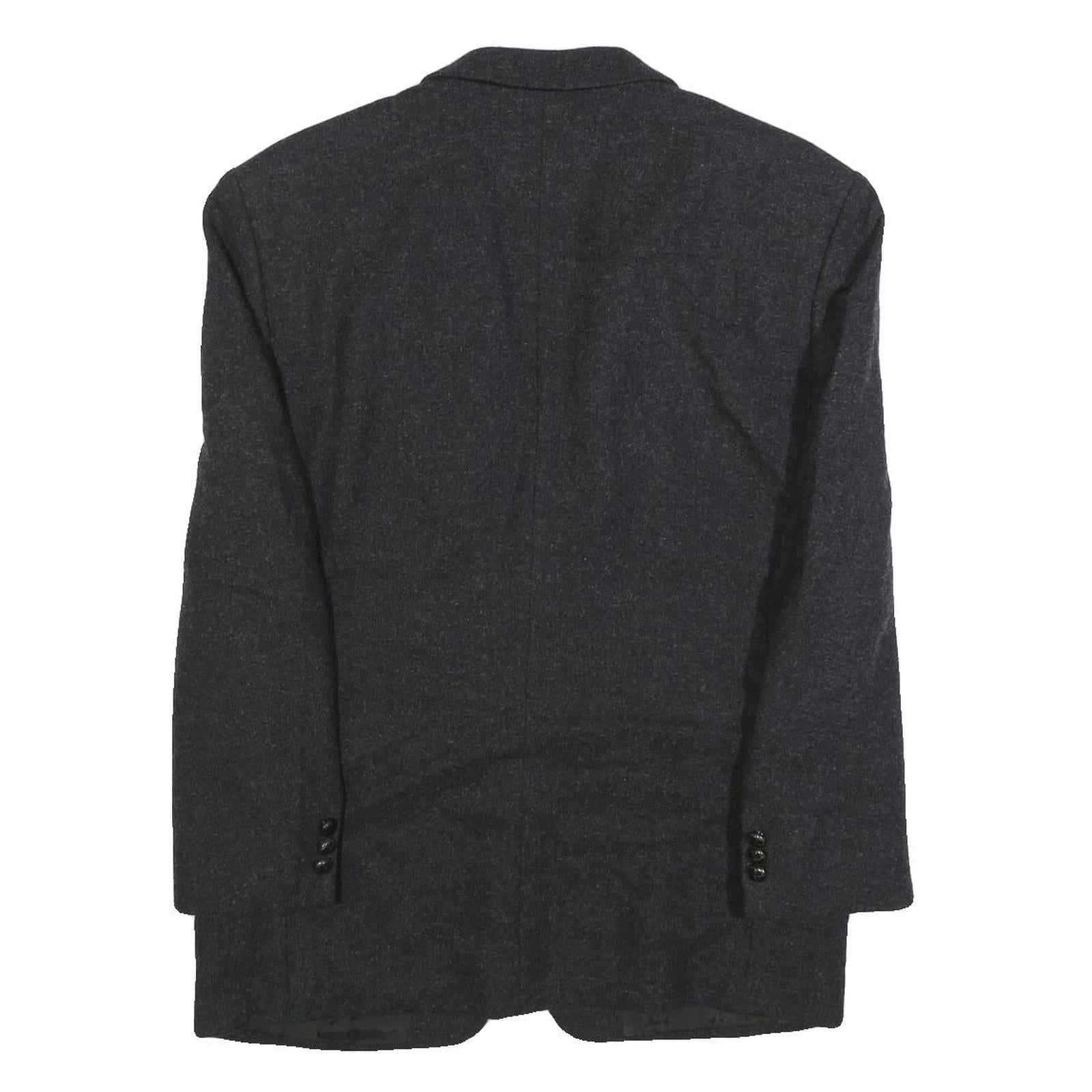 PKZ Mens Charcoal Grey Wool Tailored Jacket M Button Formal Classic