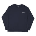 CHAMPION Mens Navy Blue Long Sleeve Crew Neck T-Shirt XL Cotton Blend